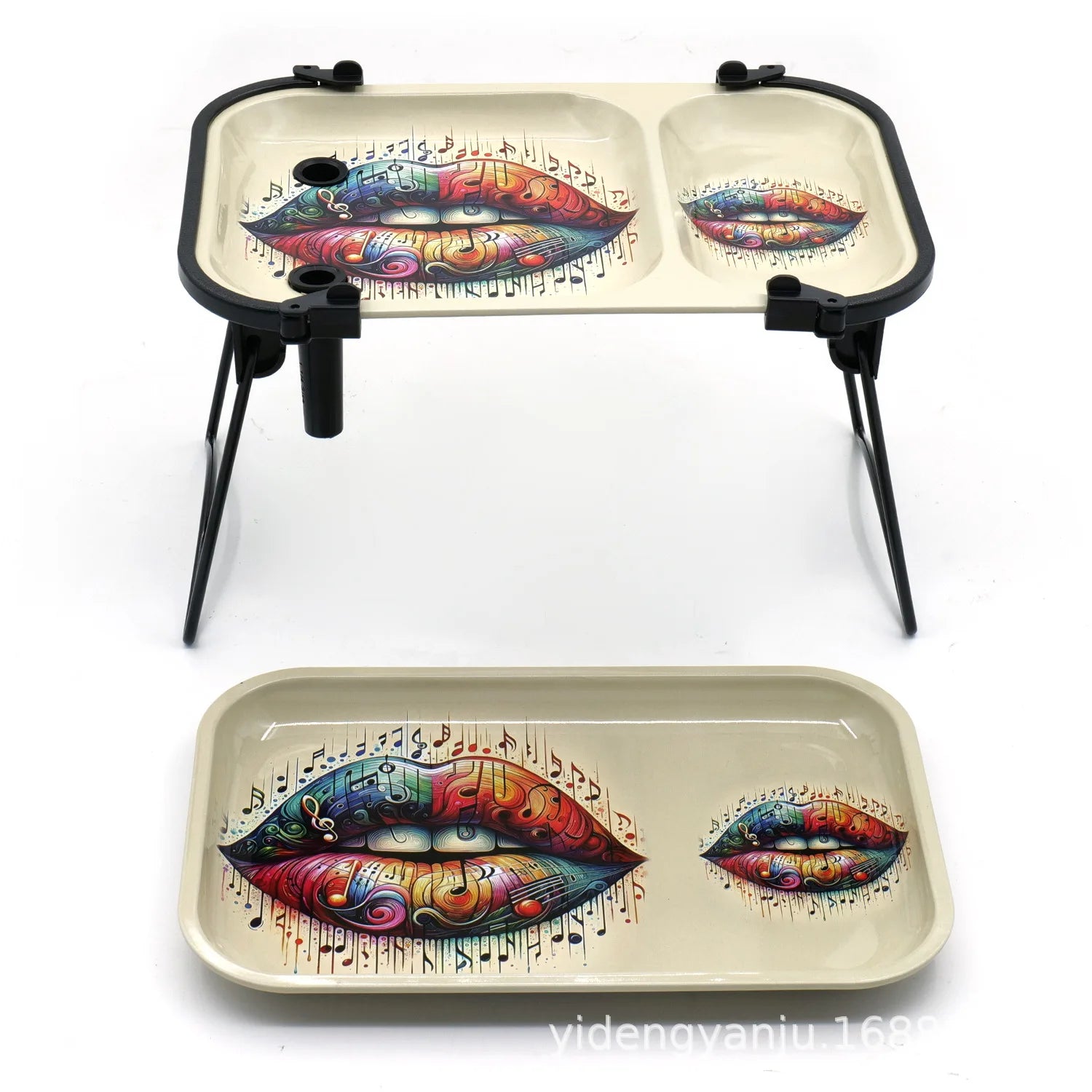 Hot Large Tinplate Cigarette Rolling Tray Set Portable Horn tube Filler Operator Table Smoking Set