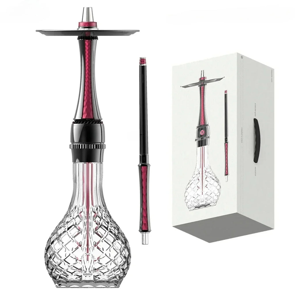 CHKJ Maxx Royal Shisha Hookah Set 304 Stainless Steel Large Hookah Smoking Set Russian Shisha With Bottle