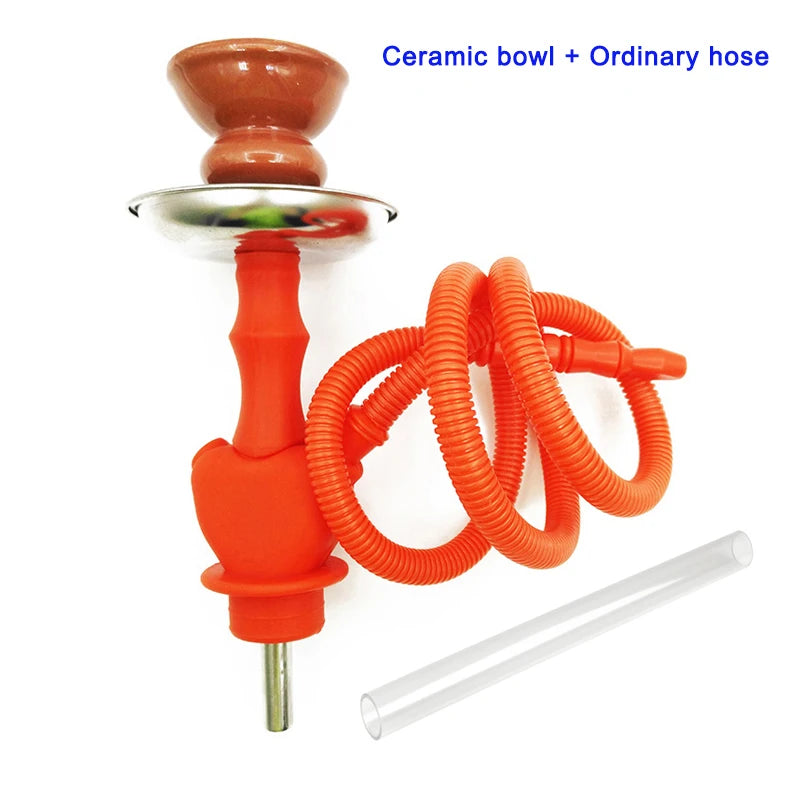 Hookah Liquor Bottle Silicone Kit Flavor Smoking Set Whiskey Glass Vodka Champagne Water Pipe Hiking Hookha Stem Travel Nargileh