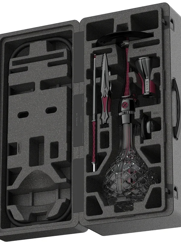 CHKJ Maxx Royal Shisha Hookah Set 304 Stainless Steel Large Hookah Smoking Set Russian Shisha With Bottle