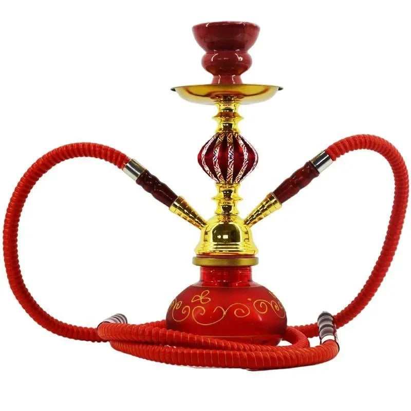 Black Blue Green Red White Yellow,10.6in\27cm Small,Single\Double Hose 1\2,Bar Shisha Full Set Luxury Smoking Pipe Hookah Set