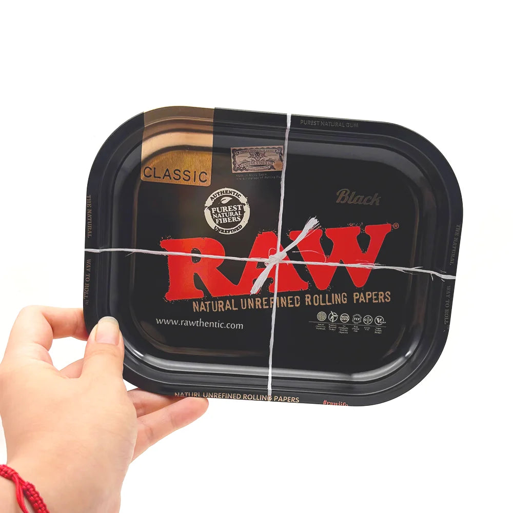 18x12.5cm Metal Tobacco Rolling Tray 6pcs Kit 60MM Plastic Herbal Grinder Set 110mm Rolling Machine Spice Crusher