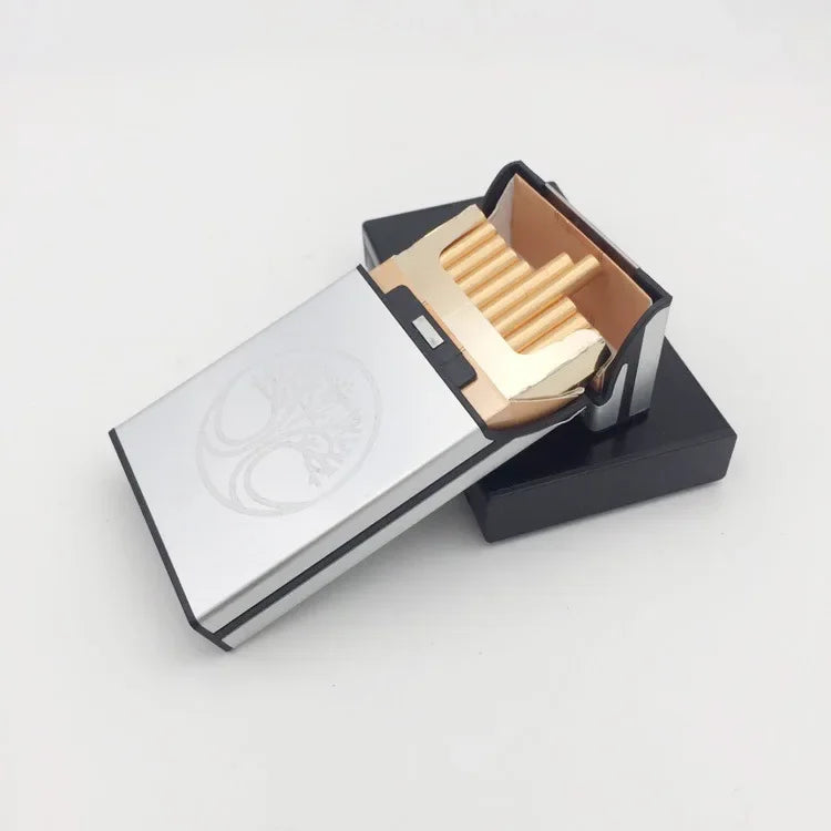 1PC Smoking Cigarettes Aluminum Cigarette Case Cigar Tobacco Holder Pocket Box Storage Container Gift Box Hot Sale