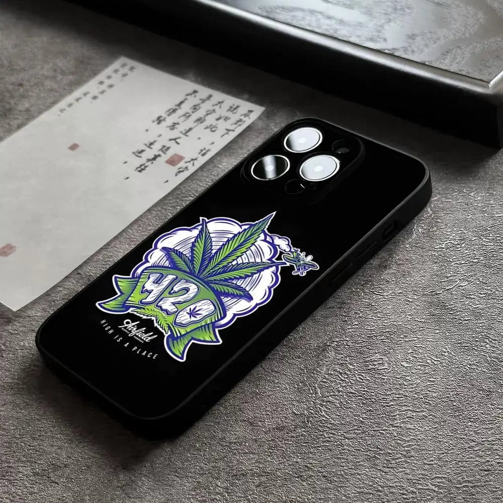 Abstract ART High WEED Phone Case For 15 Pro Max For Iphone 14 16 Pro Max 12 Mini 11 13 Pro Xr X Xs 8 7 Plus Back Cover