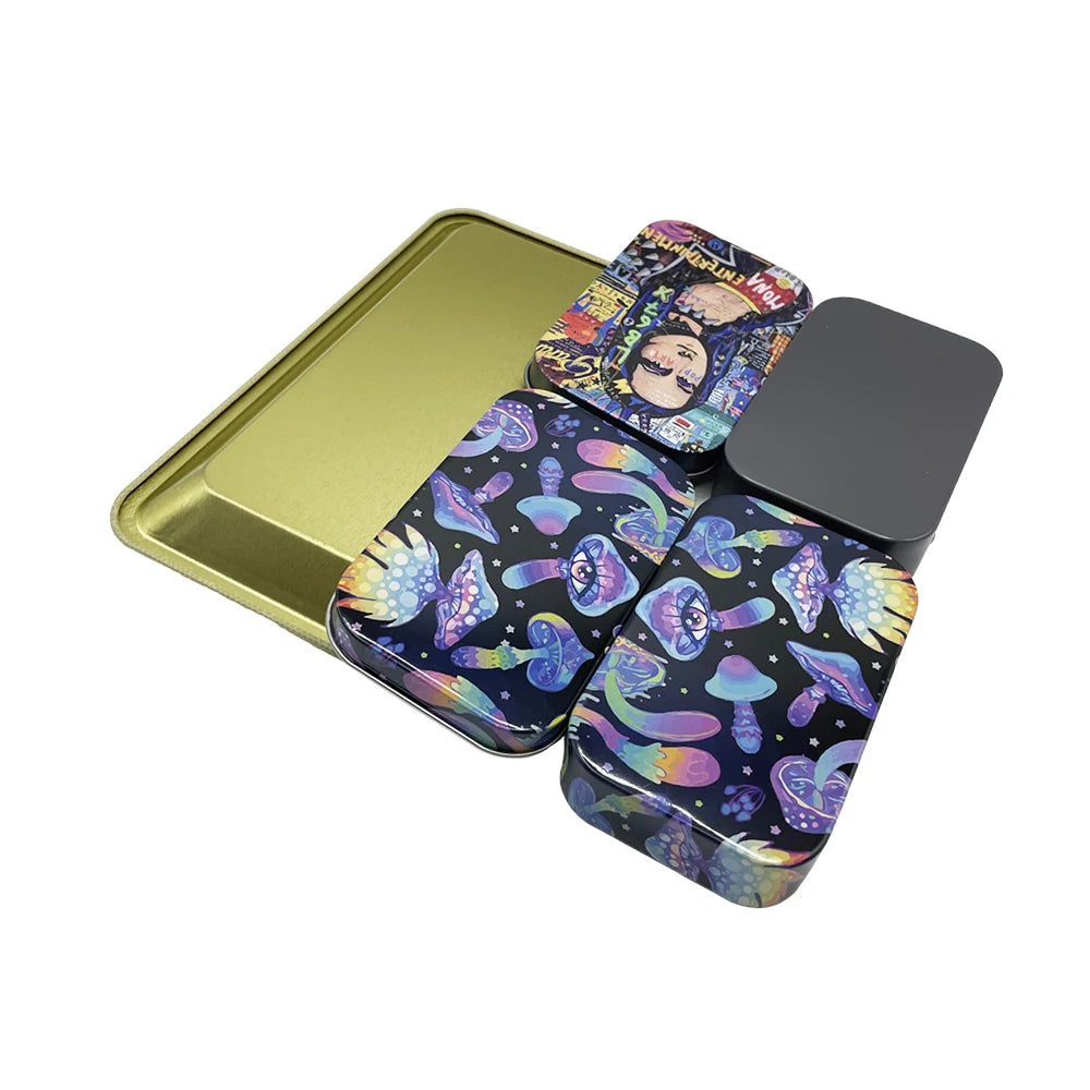 5Pcs/set 116mm Plastic Tobacco Storage Tube Box Container Metal Rolling Tray Grass Grinder Herbal Smoke Crusher Smoking Kit