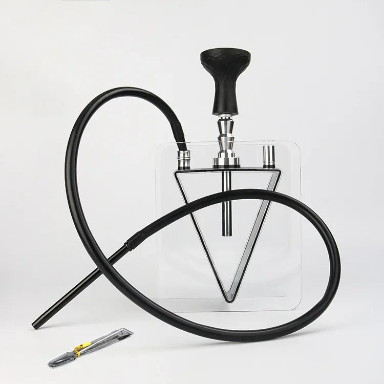 Big Smoke Acrylic Triangular Hookah Shisha Set with Pipe Hose Bowl Sheesha Chicha Cachimba KTV Bar Narguile for Smoking