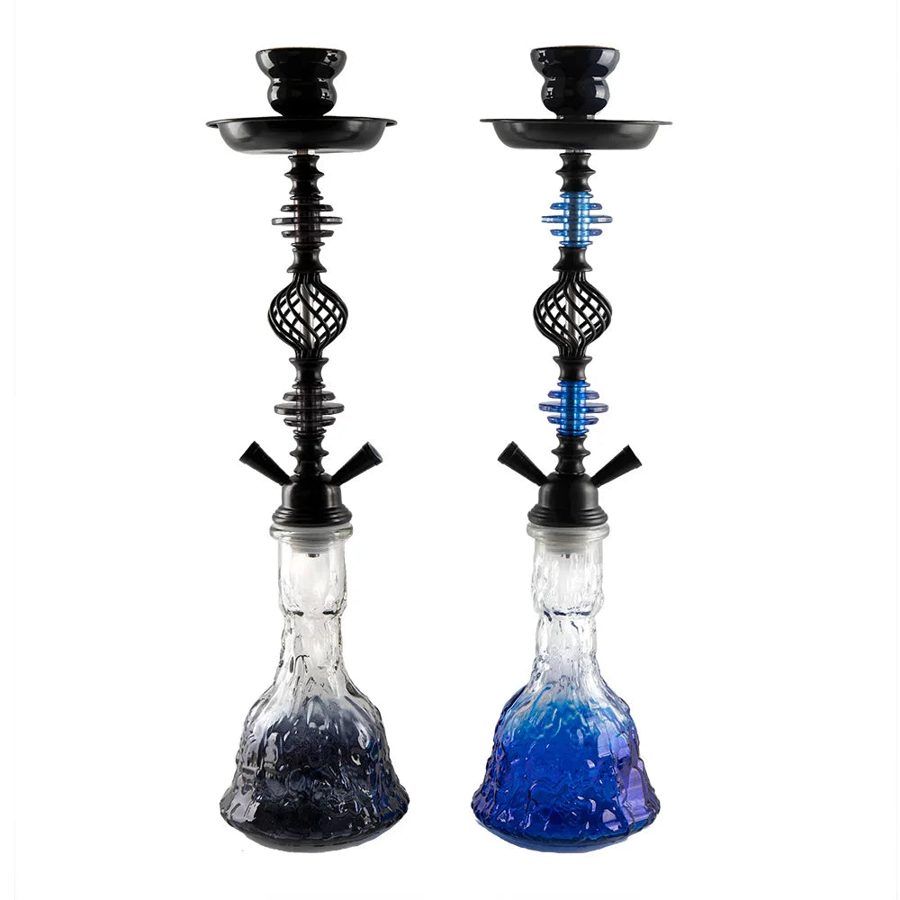 Completed Hookah Shisha Pipe Kit Double Hose Chichas Narguile Nargila Sisha Glass Hookah Shisha Water Pipe Accessories Crafts