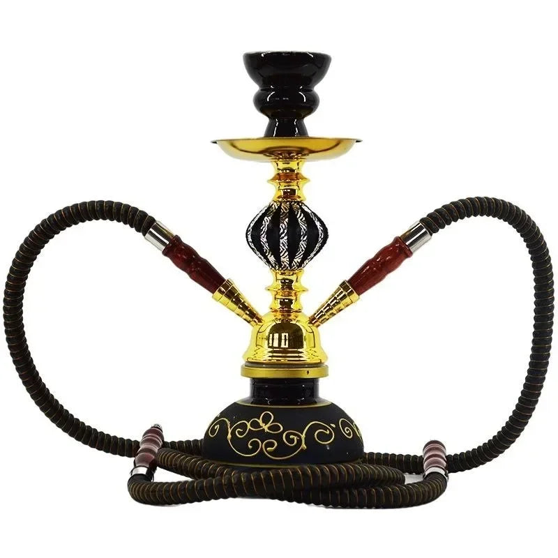 Black Blue Green Red White Yellow,10.6in\27cm Small,Single\Double Hose 1\2,Bar Shisha Full Set Luxury Smoking Pipe Hookah Set