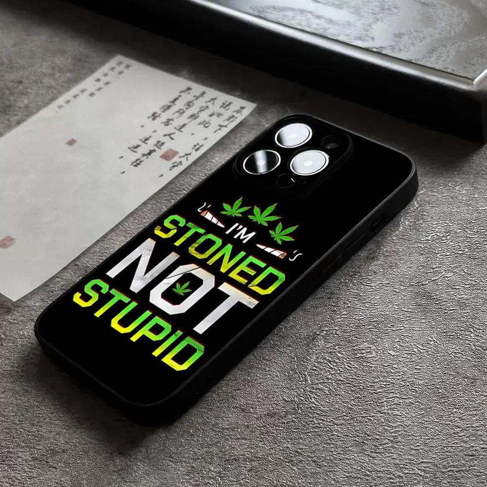 Abstract ART High WEED Phone Case For 15 Pro Max For Iphone 14 16 Pro Max 12 Mini 11 13 Pro Xr X Xs 8 7 Plus Back Cover