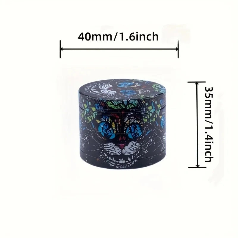 50/63mm Cat Herb Grinder 4-Layers Manual Spice Pepper Mill Salt Mortar Grass Raw Tobacco Grinder Cigarette Smoking Accessories