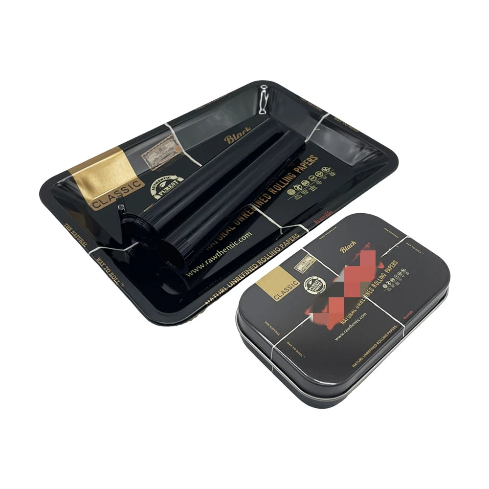 115mm Plastic Tobacco Storage Tube Box Container Set Metal Rolling Tray Grass Grinder Crusher Smoke Herbal 4 Packs Tobacco Kit