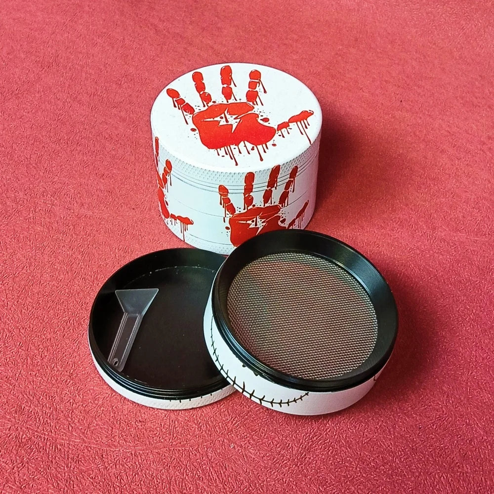 2inch Jack Skellington Herb Grinder Metal 4layer Manual Spice Pestle Mortar  Salt Tobacco Raw Grass Grinder Smoke Cigarette Tool