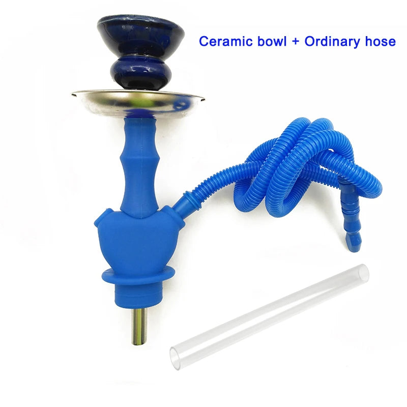 Hookah Liquor Bottle Silicone Kit Flavor Smoking Set Whiskey Glass Vodka Champagne Water Pipe Hiking Hookha Stem Travel Nargileh