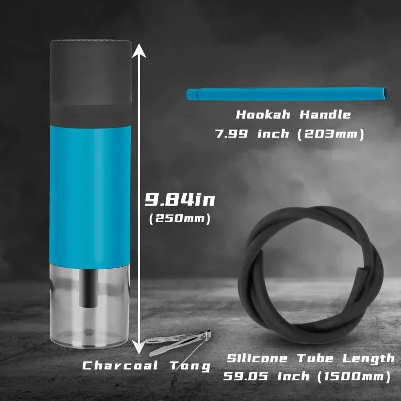 Acrylic Car Smoking Pipe Hookah Set with Ceramic Tobacco Bowl  Cigarette Holder Complete Narguilhe Portable Shisha for Gift