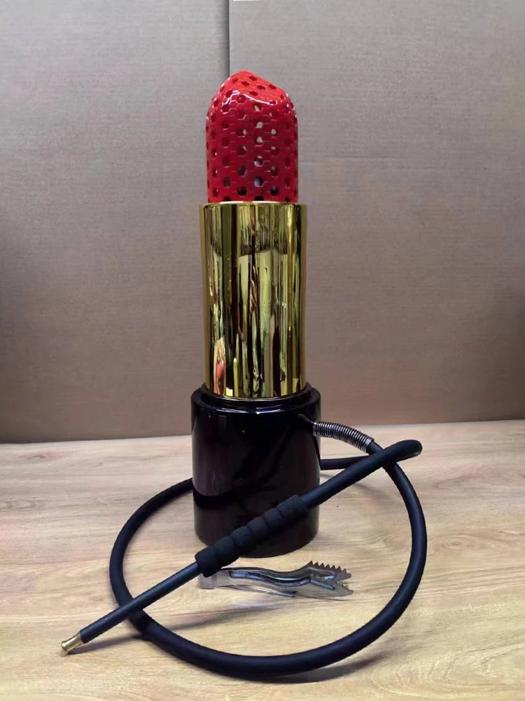 New Modern Lipstick Hookah Set Shisha Narguile Large Size Small Size Bar KTV Hookah Lounge Useful Gadget SH-L013