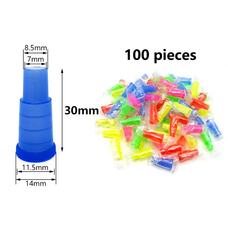 100pcs/pack Hookah Tips Disposable Shisha Mouth Tip Individual Wrapped Mix Colors Glossy Hose Mouth Filter Fit Hookah Mouthpiece