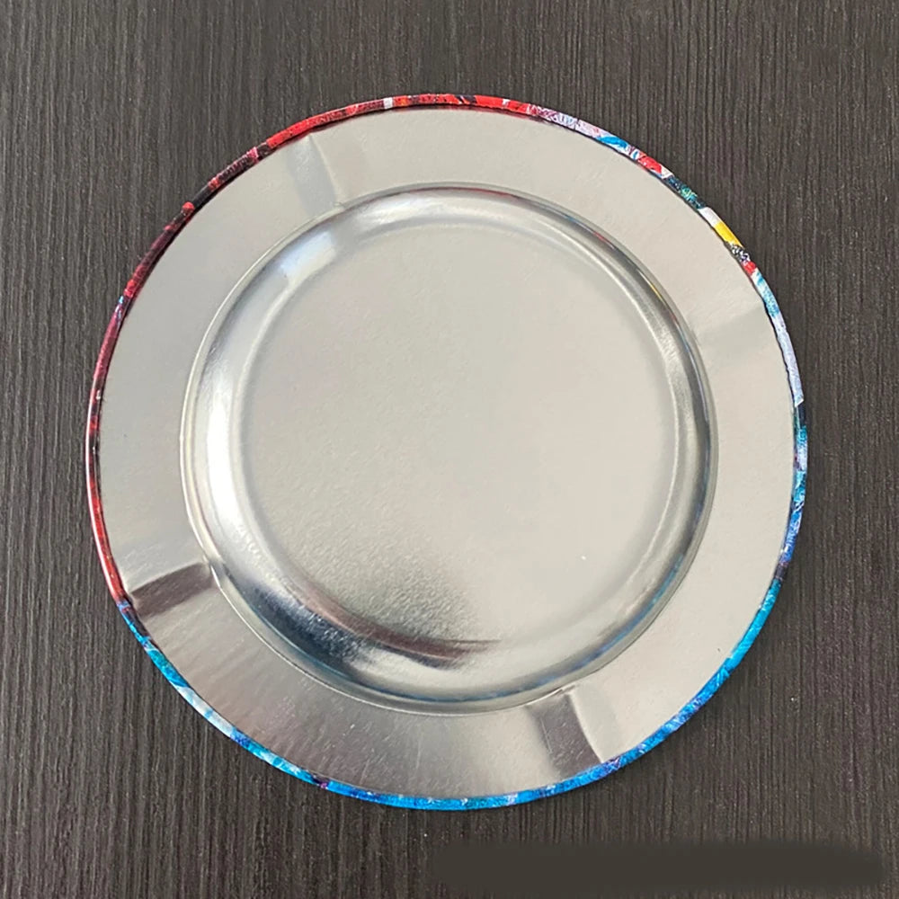 2PCS/Set Cigarette Tinplate Ashtray With 18x14cm Rolling Tray Cartoon Pattern Metal Rolling Tray Smoking Accessories