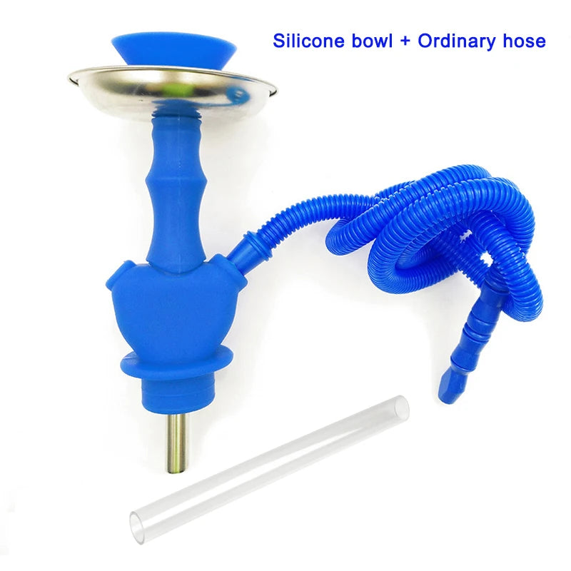 Hookah Liquor Bottle Silicone Kit Flavor Smoking Set Whiskey Glass Vodka Champagne Water Pipe Hiking Hookha Stem Travel Nargileh