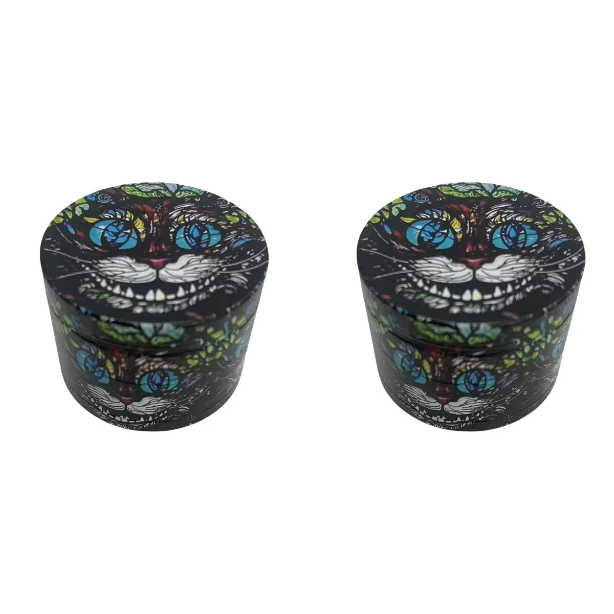 50/63mm Cat Herb Grinder 4-Layers Manual Spice Pepper Mill Salt Mortar Grass Raw Tobacco Grinder Cigarette Smoking Accessories