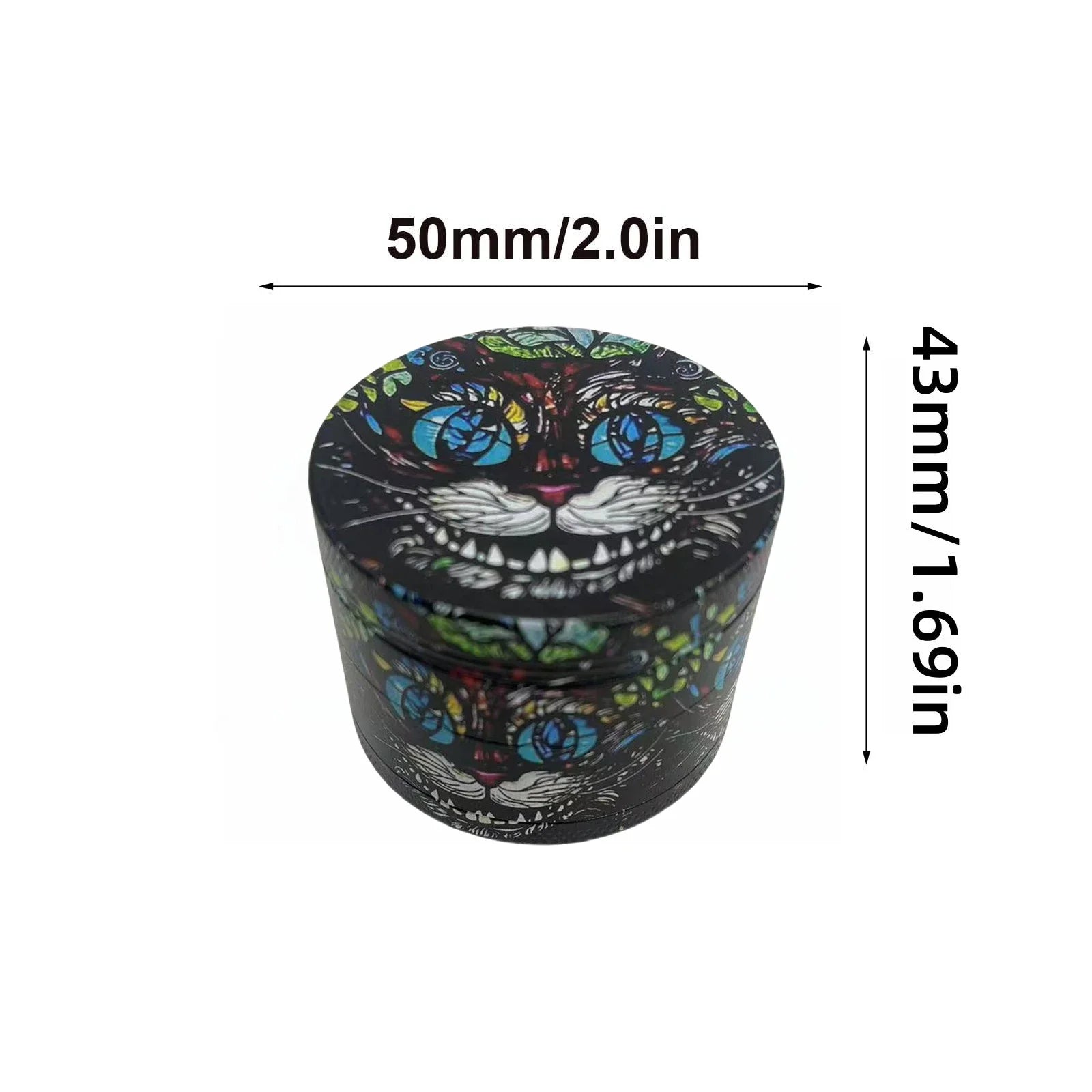 50/63mm Cat Herb Grinder 4-Layers Manual Spice Pepper Mill Salt Mortar Grass Raw Tobacco Grinder Cigarette Smoking Accessories