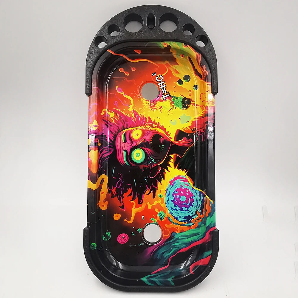 9 x 4 inch Foldable Rolling Tray Set with Loader Filler Brush King Size Fold Rolling Tray Machine Stand Tools