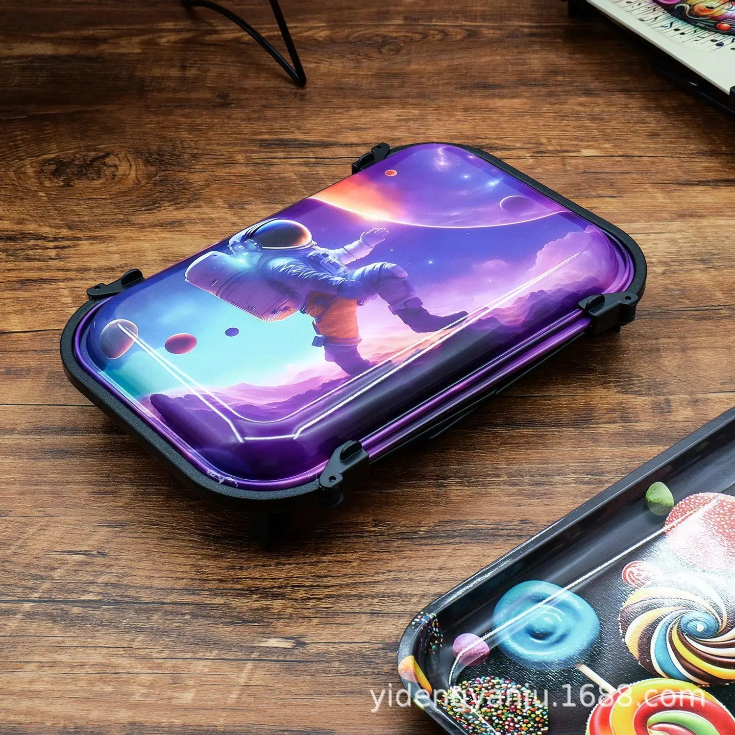 Hot Large Tinplate Cigarette Rolling Tray Set Portable Horn tube Filler Operator Table Smoking Set