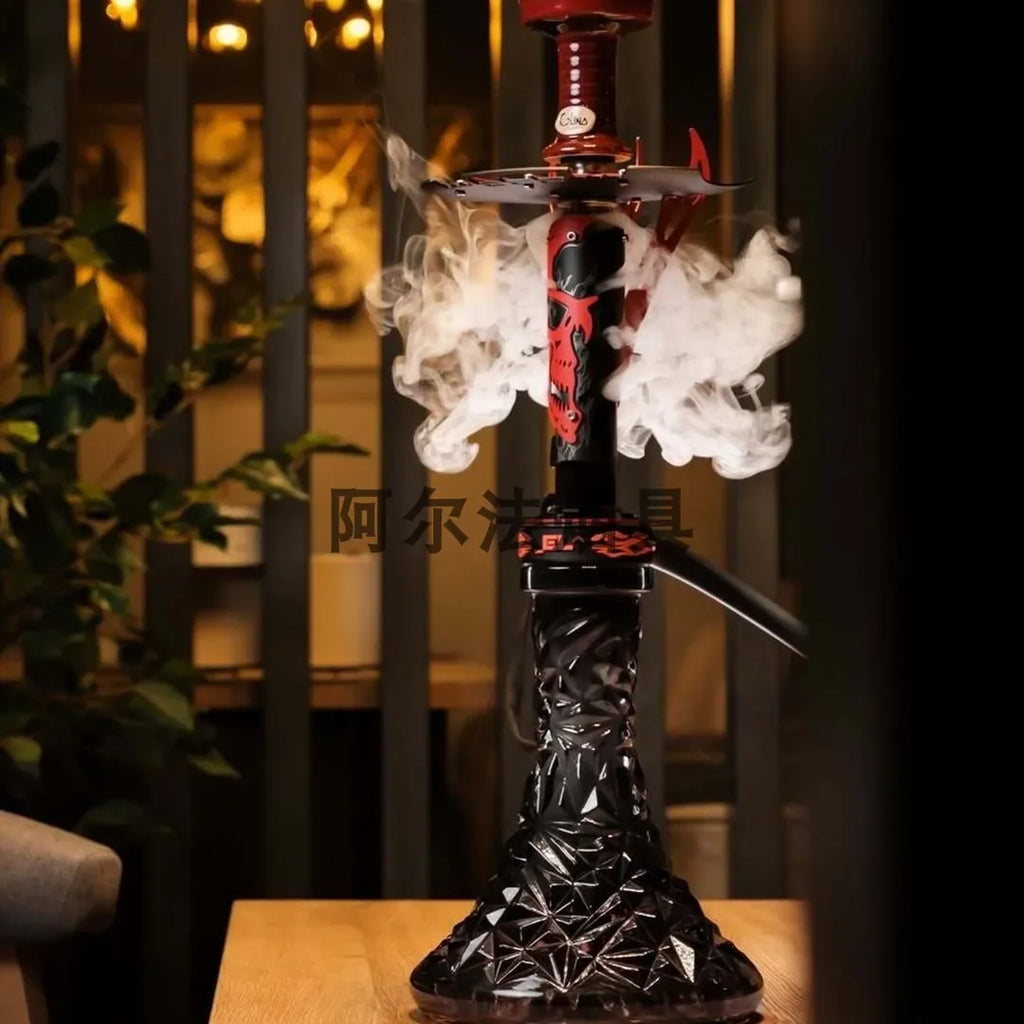 CHKJ El Bomber Apocalypse Hookah Shisha Set with Glass Vase Gift Packing European Style