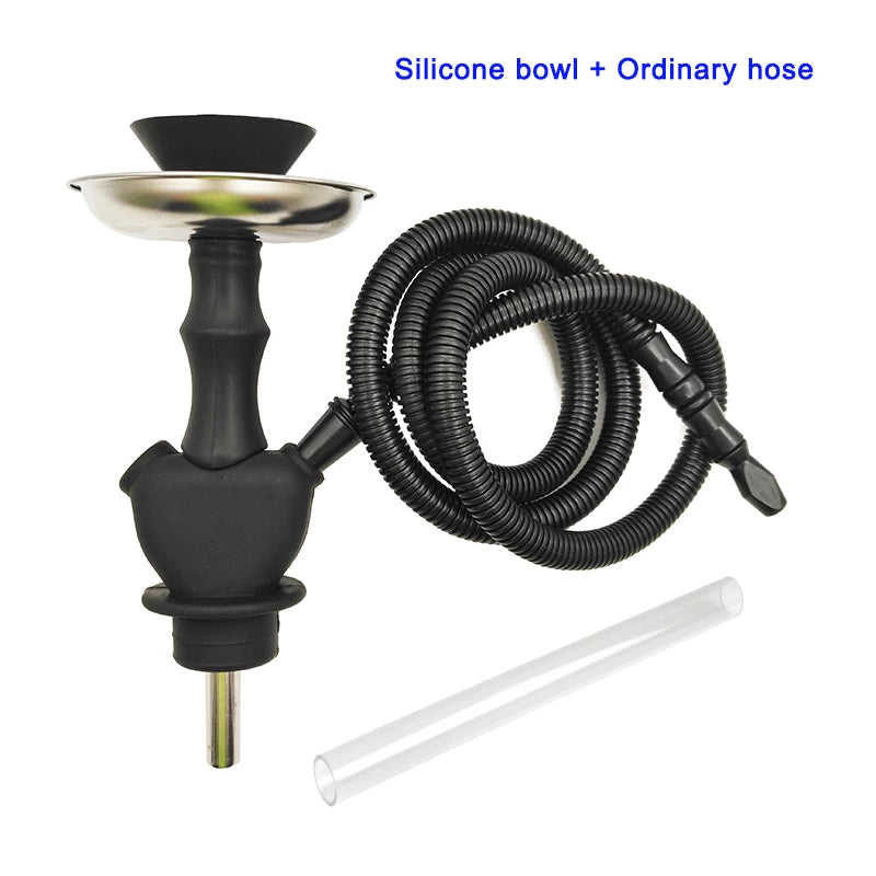 Hookah Liquor Bottle Silicone Kit Flavor Smoking Set Whiskey Glass Vodka Champagne Water Pipe Hiking Hookha Stem Travel Nargileh