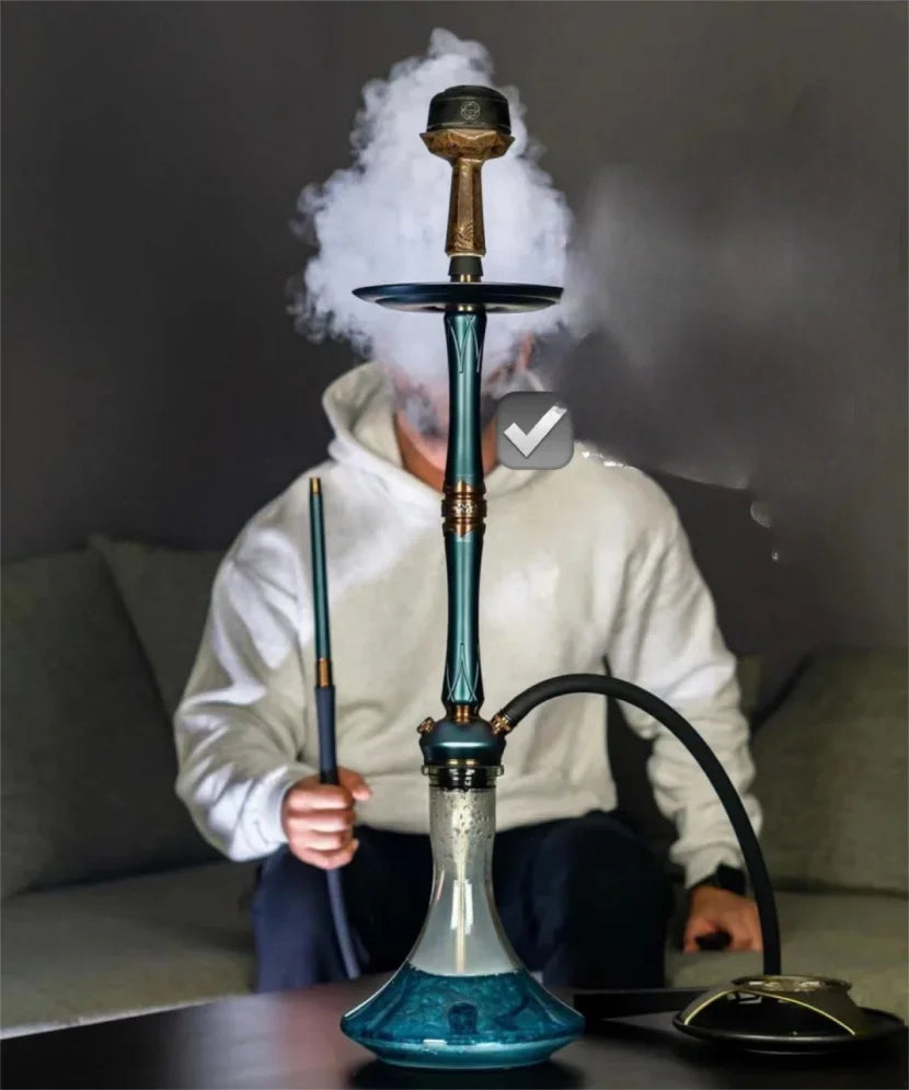 Large Aluminum Alloy Hookah Shisha Set Arabic Hookah Phnom Penh Decorative Shisha Hookah