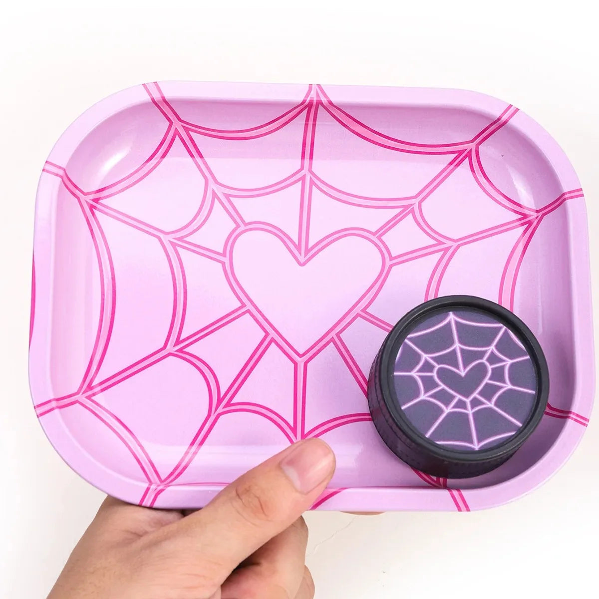 2 Pieces Cute Herb Grinder Rolling Tray Matching Set