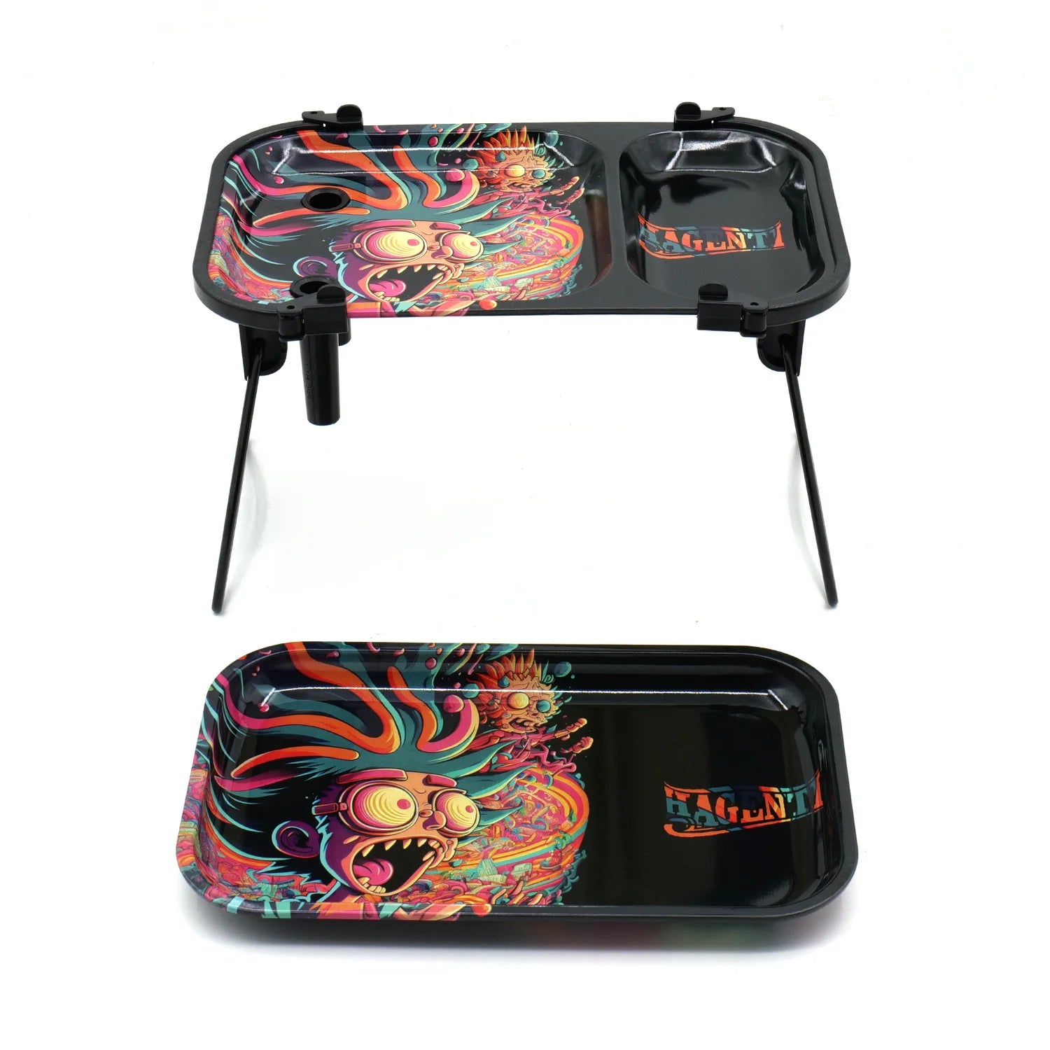 Hot Large Tinplate Cigarette Rolling Tray Set Portable Horn tube Filler Operator Table Smoking Set