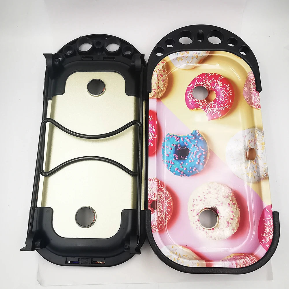 9 x 4 inch Foldable Rolling Tray Set with Loader Filler Brush King Size Fold Rolling Tray Machine Stand Tools