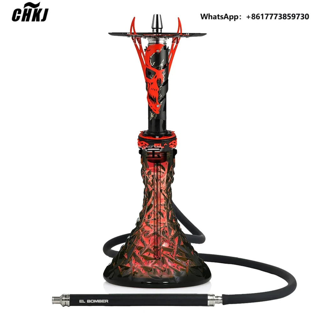 CHKJ El Bomber Apocalypse Hookah Shisha Set with Glass Vase Gift Packing European Style