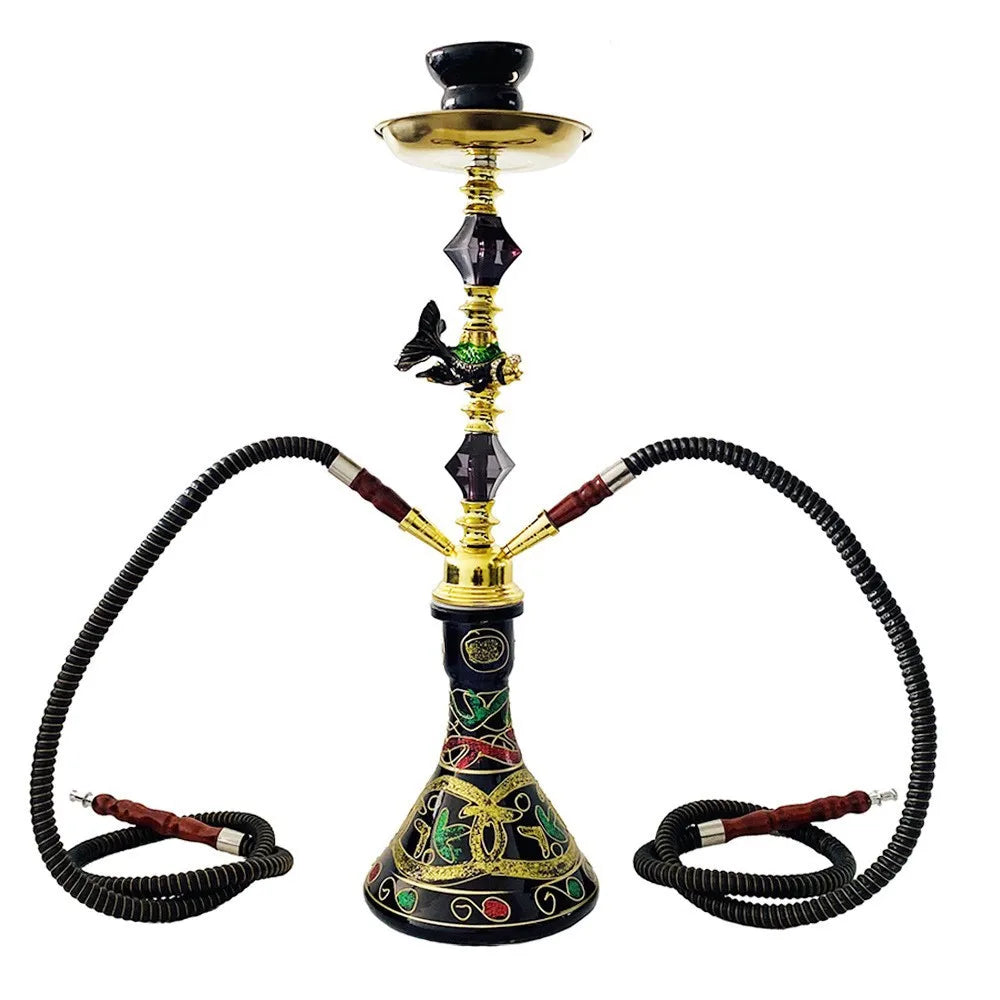 Spot Arabic Hookah Shisha Medium-Sized Teapot Shisha Hookah Goldfish Eagle Elephant Lead Alloy Glass Smoking Set For Bar