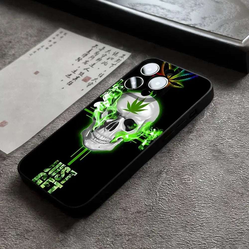 Abstract ART High WEED Phone Case For 15 Pro Max For Iphone 14 16 Pro Max 12 Mini 11 13 Pro Xr X Xs 8 7 Plus Back Cover