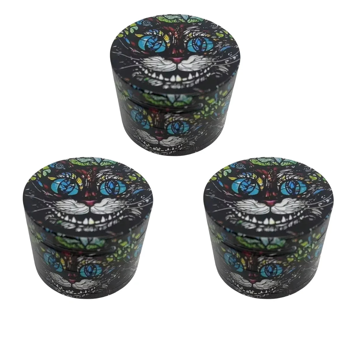 50/63mm Cat Herb Grinder 4-Layers Manual Spice Pepper Mill Salt Mortar Grass Raw Tobacco Grinder Cigarette Smoking Accessories