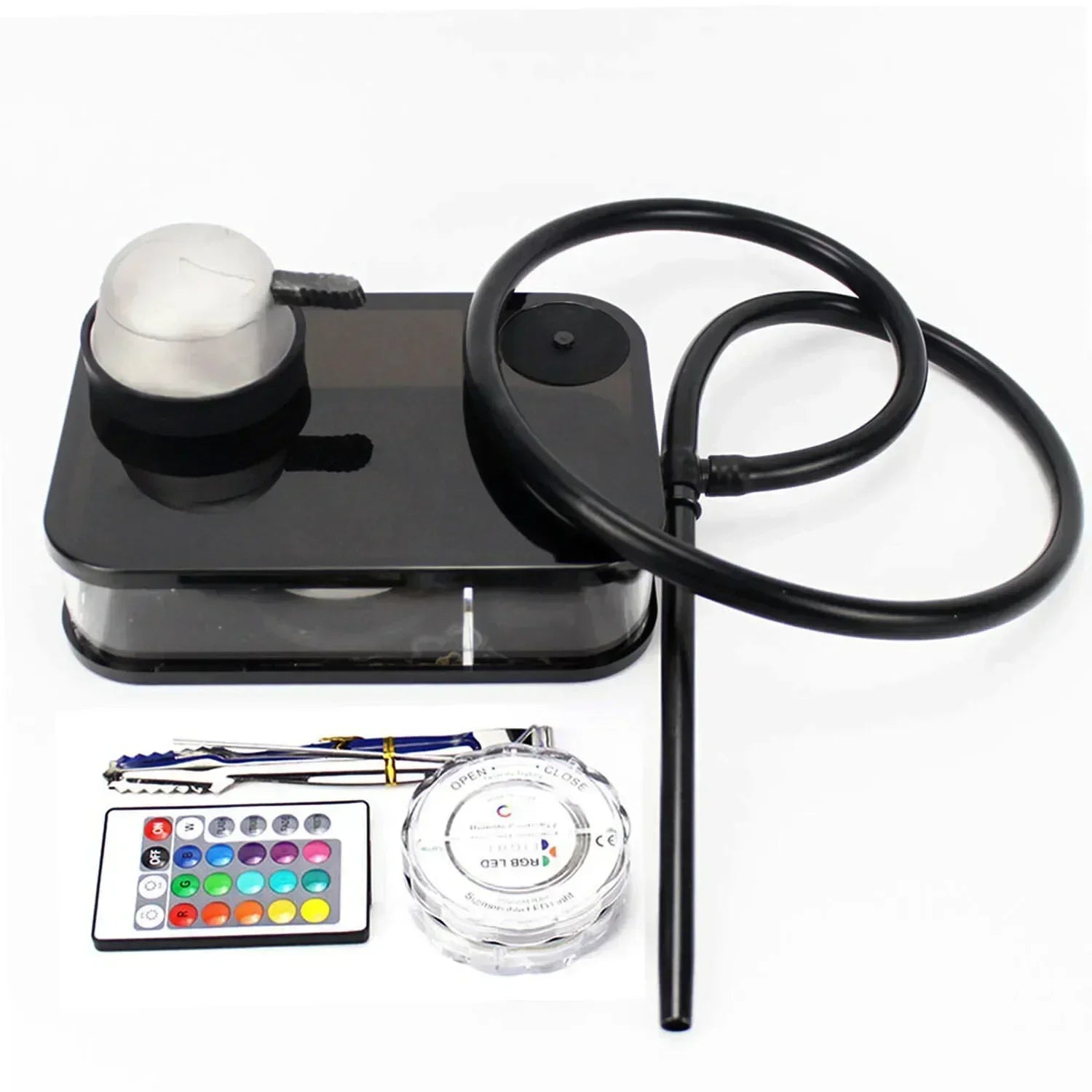 Acrylic Hookah Set Shisha Box Nargile Sheesha Narguile Chicha Cachimbas Water Pipe Shisha Box Hookah with LED for Smoking Кальян