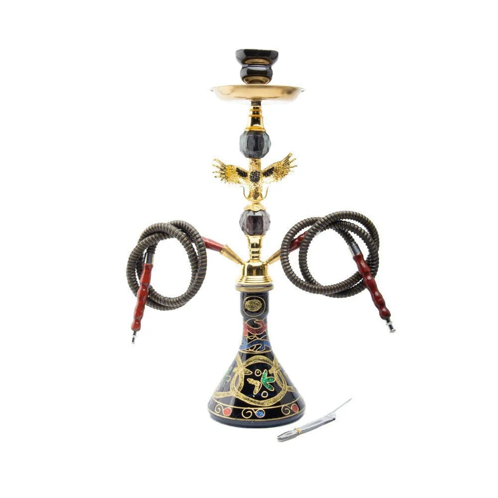 Spot Arabic Hookah Shisha Medium-Sized Teapot Shisha Hookah Goldfish Eagle Elephant Lead Alloy Glass Smoking Set For Bar
