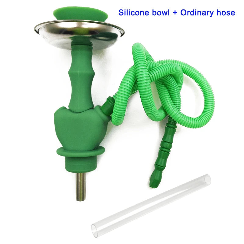 Hookah Liquor Bottle Silicone Kit Flavor Smoking Set Whiskey Glass Vodka Champagne Water Pipe Hiking Hookha Stem Travel Nargileh