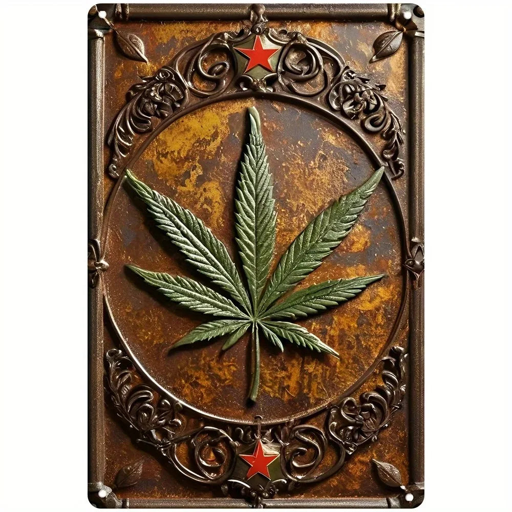 Vintage Weed Limit 420 Posters Metal Iron Tin Sign Plaque Plate for Garage Club Man Cave Bar Home Hotel Cafe Wall Decor Painting