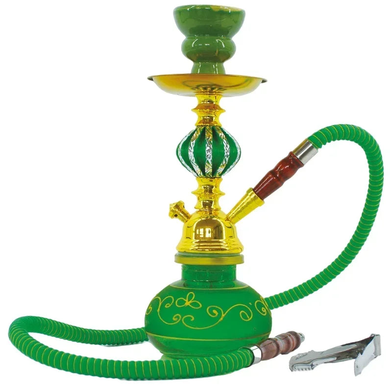 Black Blue Green Red White Yellow,10.6in\27cm Small,Single\Double Hose 1\2,Bar Shisha Full Set Luxury Smoking Pipe Hookah Set