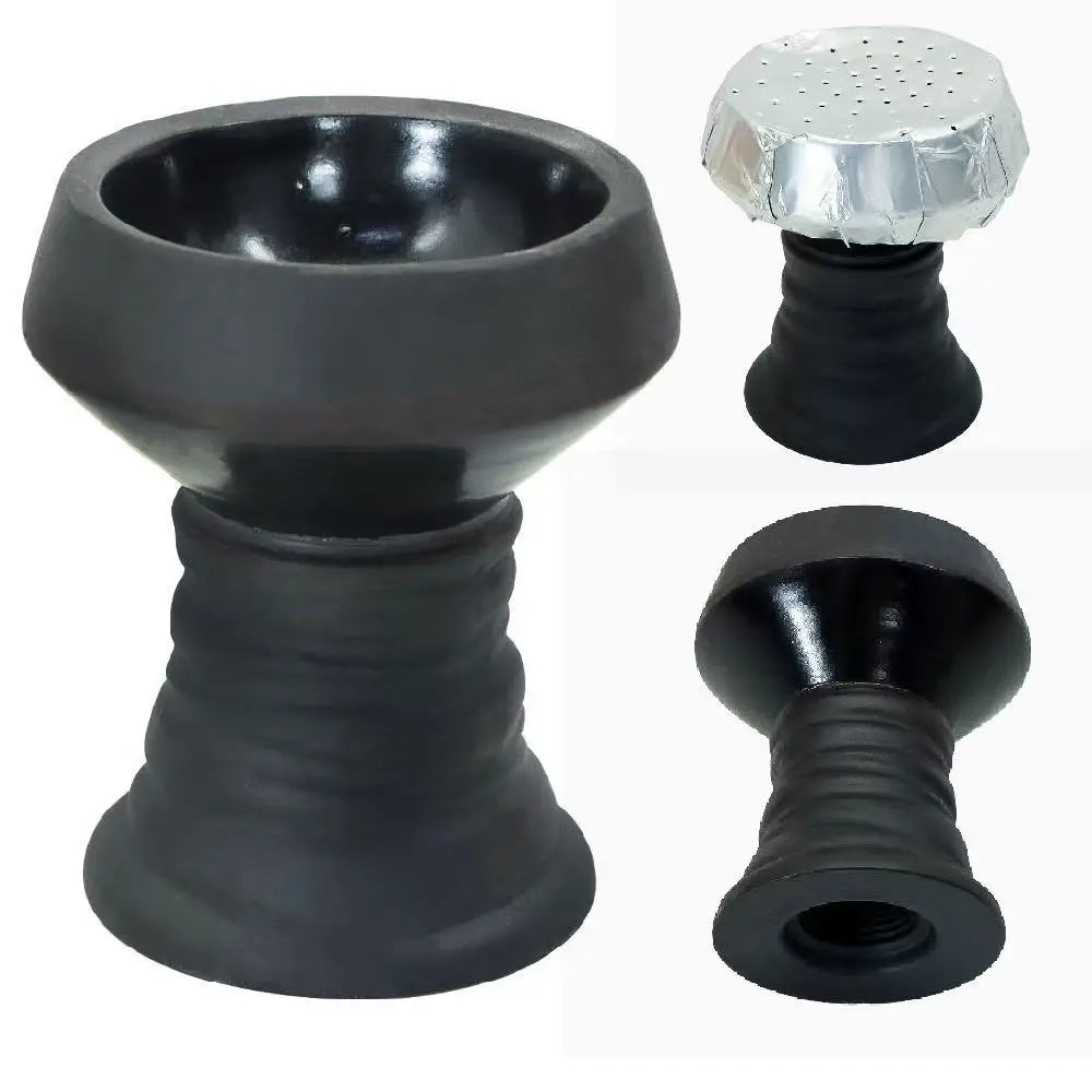 Arabic hookah accessories  black mud hookah pot  hookah bowl  ceramic head  shishahookah