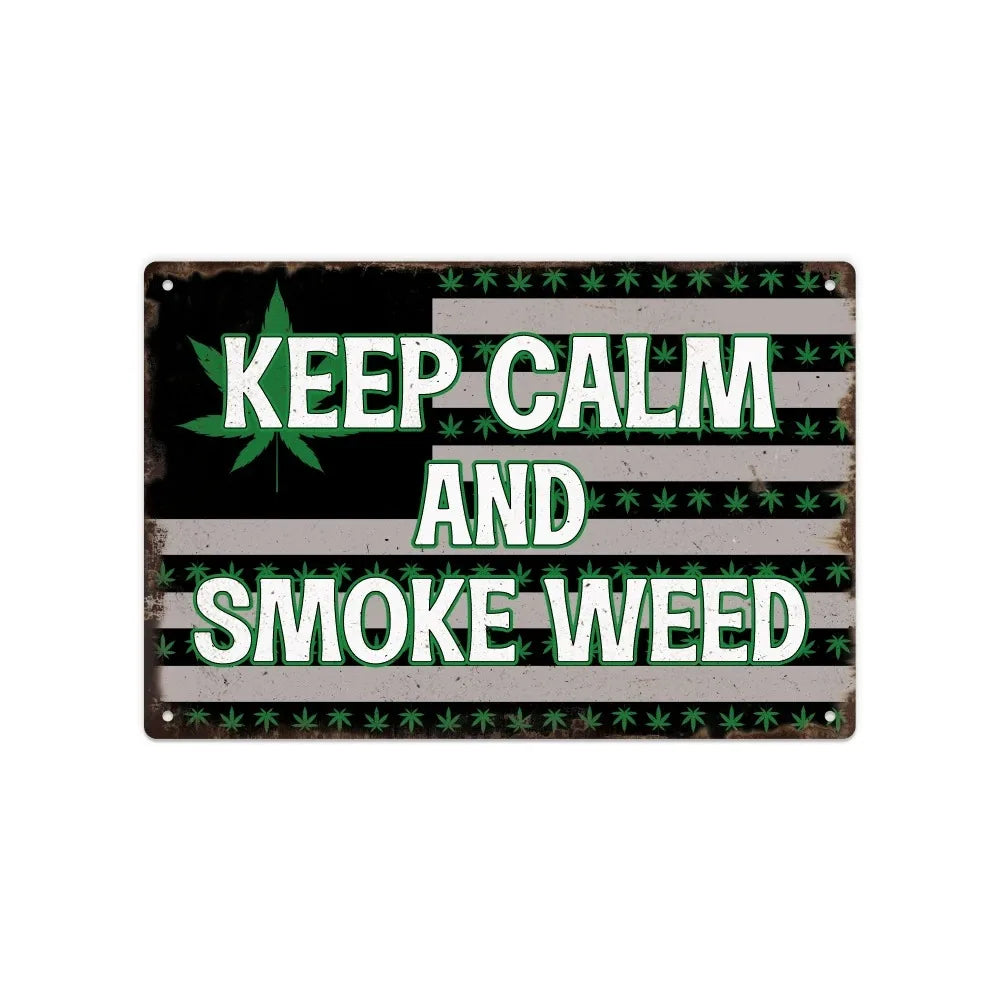 Vintage Weed Limit 420 Posters Metal Iron Tin Sign Plaque Plate for Garage Club Man Cave Bar Home Hotel Cafe Wall Decor Painting