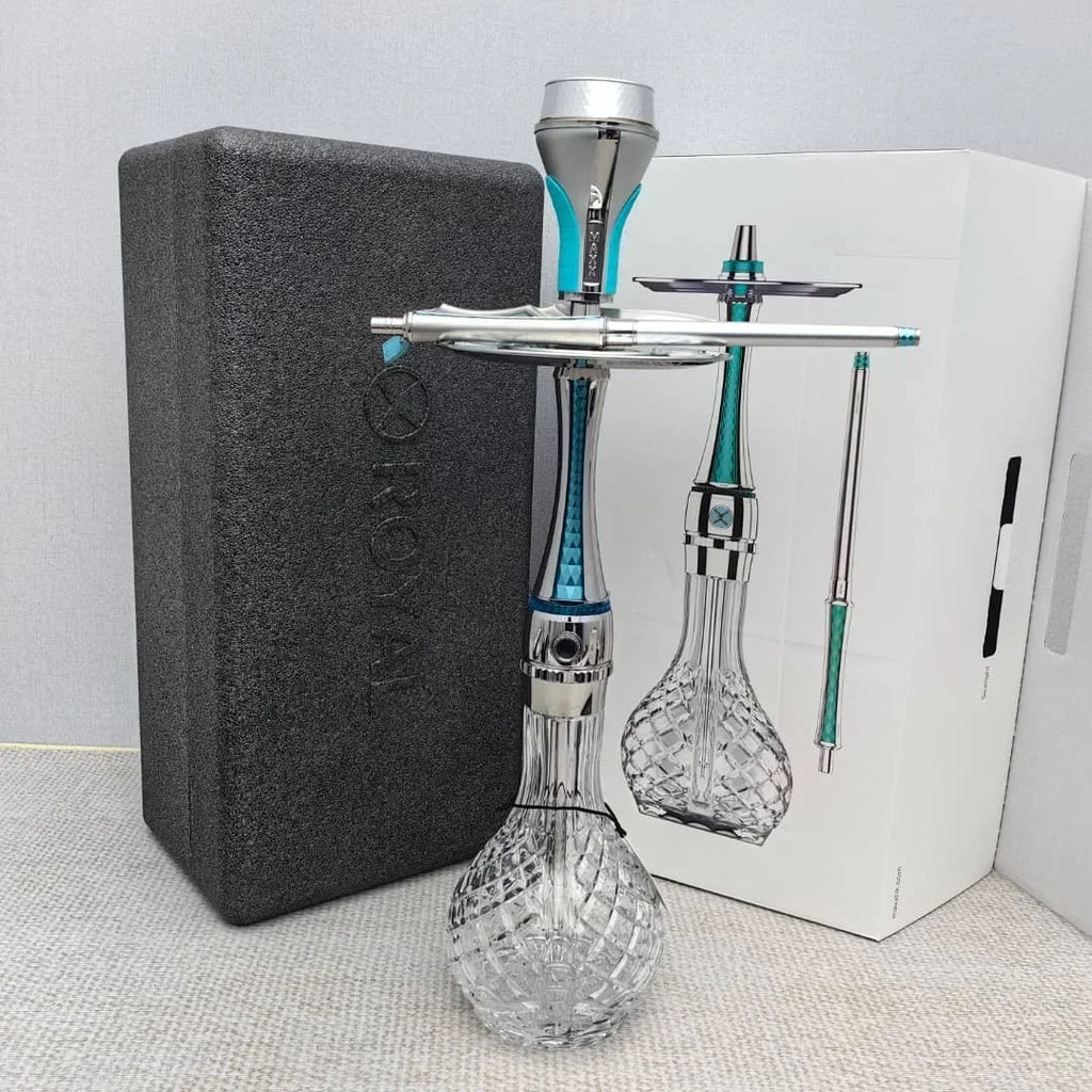 CHKJ Maxx Royal Shisha Hookah Set 304 Stainless Steel Large Hookah Smoking Set Russian Shisha With Bottle