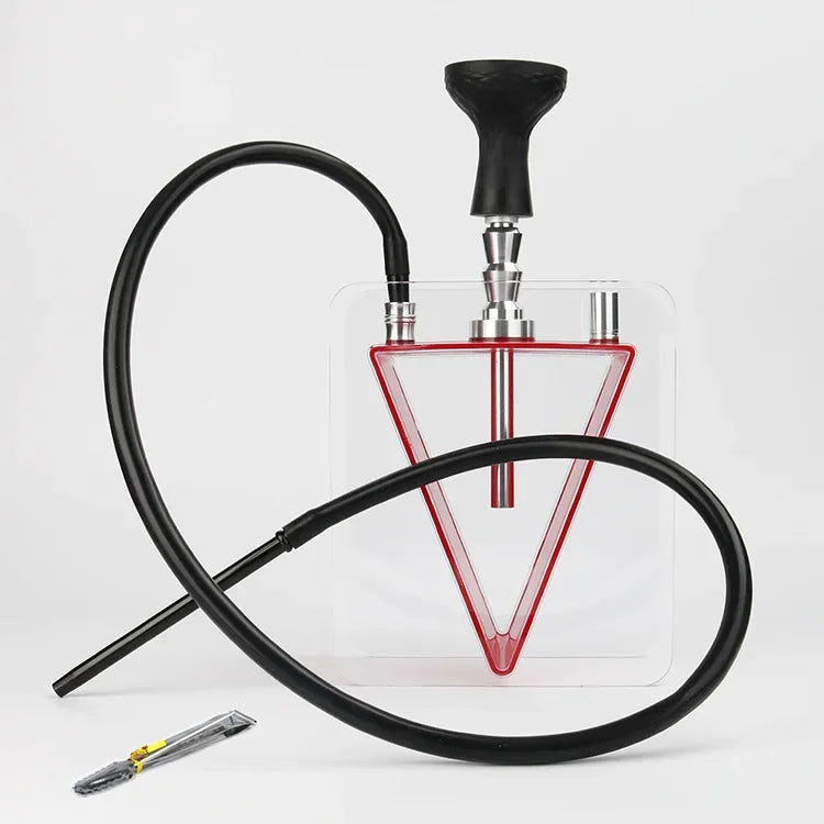 Big Smoke Acrylic Triangular Hookah Shisha Set with Pipe Hose Bowl Sheesha Chicha Cachimba KTV Bar Narguile for Smoking