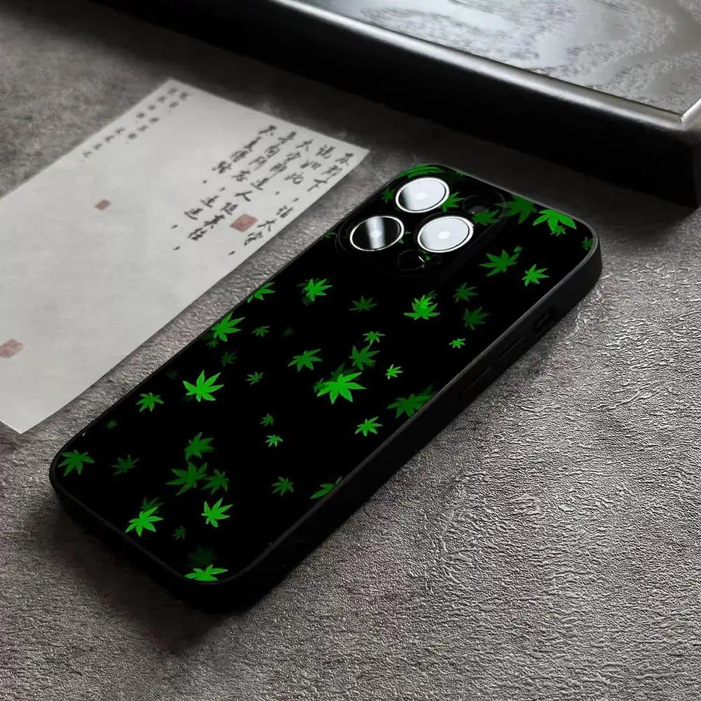 Abstract ART High WEED Phone Case For 15 Pro Max For Iphone 14 16 Pro Max 12 Mini 11 13 Pro Xr X Xs 8 7 Plus Back Cover