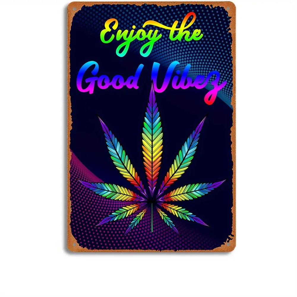 Vintage Weed Limit 420 Posters Metal Iron Tin Sign Plaque Plate for Garage Club Man Cave Bar Home Hotel Cafe Wall Decor Painting