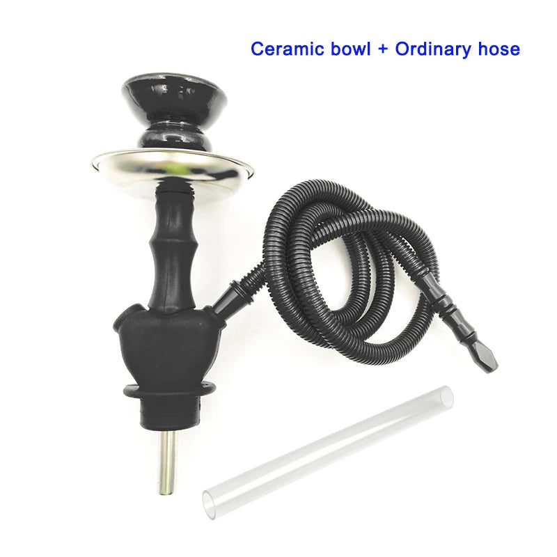 Hookah Liquor Bottle Silicone Kit Flavor Smoking Set Whiskey Glass Vodka Champagne Water Pipe Hiking Hookha Stem Travel Nargileh