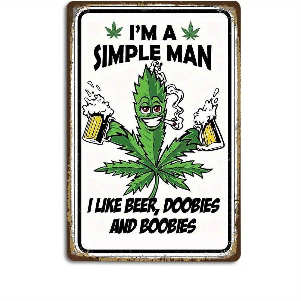 Vintage Weed Limit 420 Posters Metal Iron Tin Sign Plaque Plate for Garage Club Man Cave Bar Home Hotel Cafe Wall Decor Painting