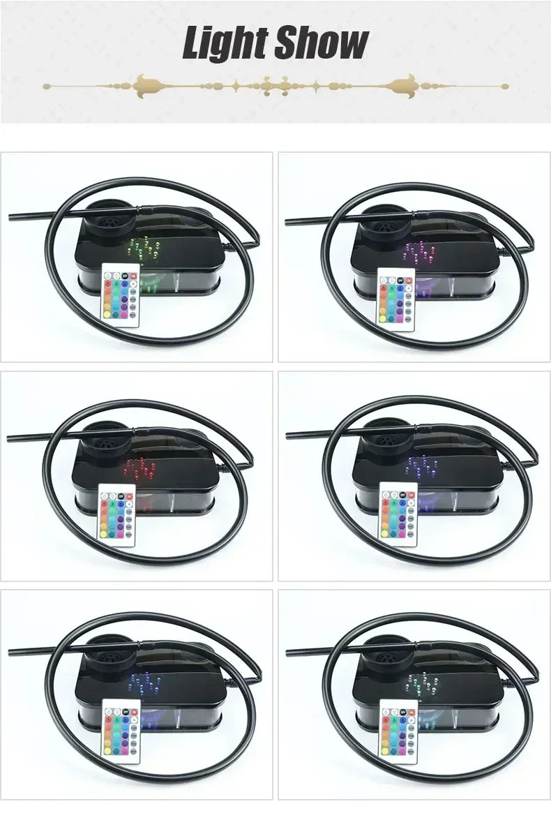 Acrylic Hookah Set Shisha Box Nargile Sheesha Narguile Chicha Cachimbas Water Pipe Shisha Box Hookah with LED for Smoking Кальян